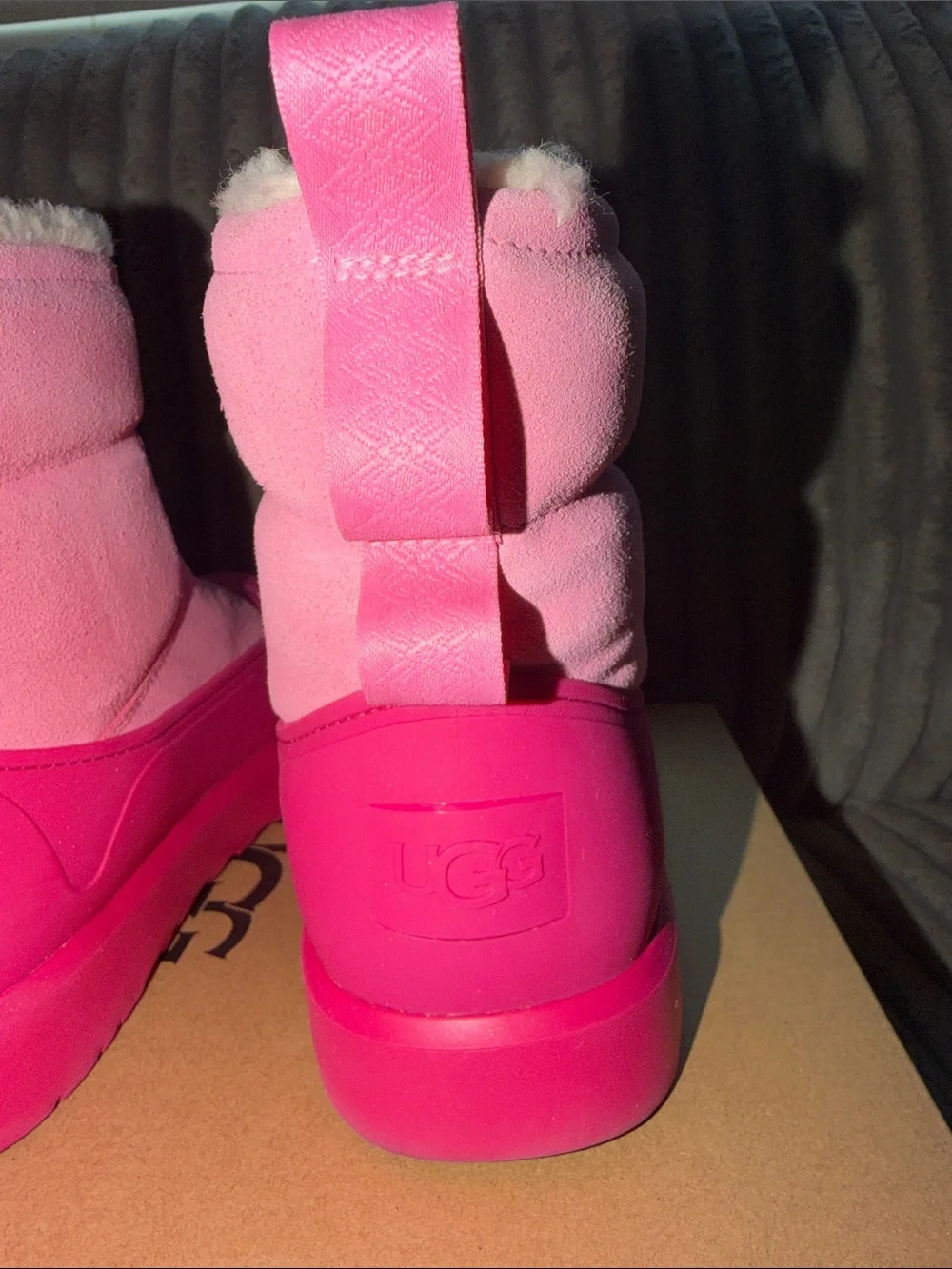 UGG Kids Pink & Fuchsia Waterproof Boots